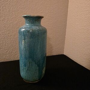 Elegant Teal Ceramic Vase